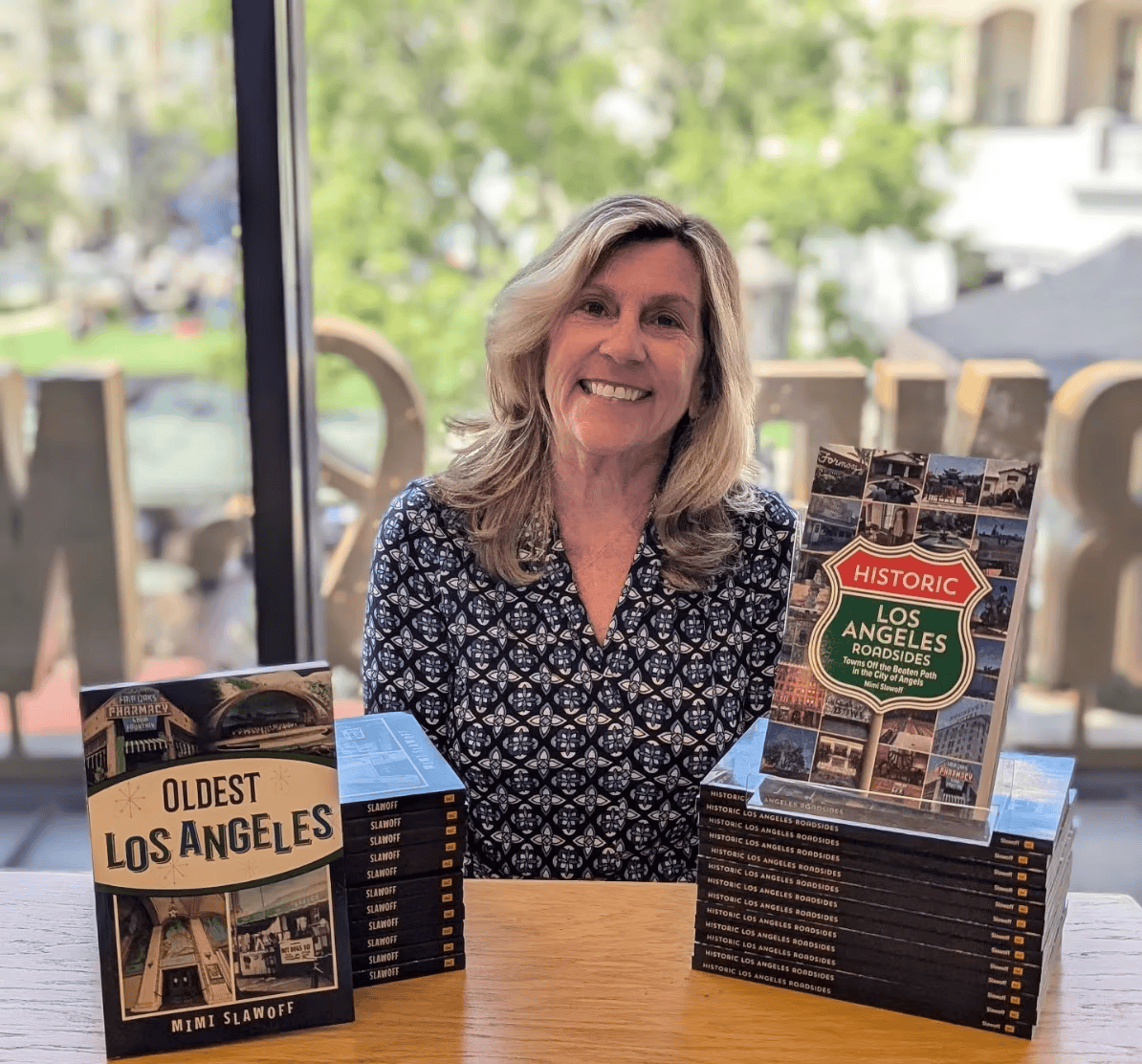 Photo of event speaker Mimi Slawoff at book signing